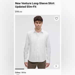 lululemon New Venture Long Sleeve Shirt Slim Fit